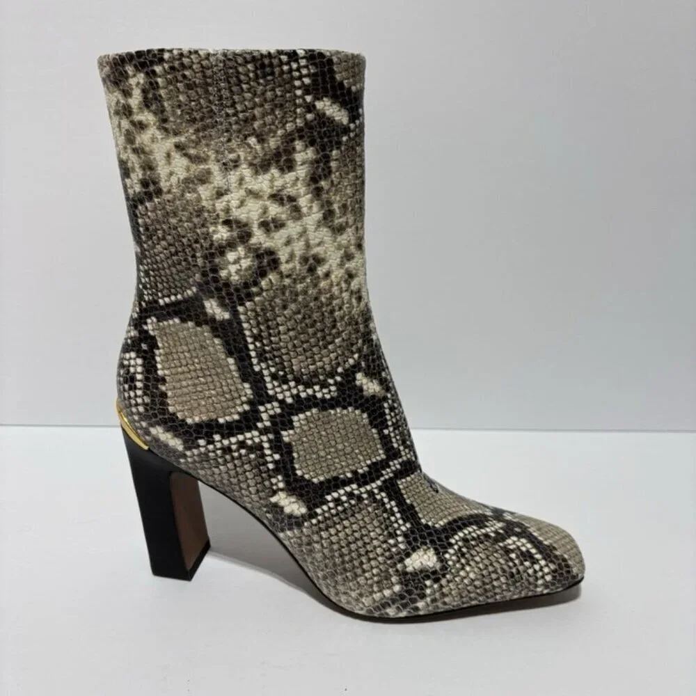 Franco Sarto Women’s Briar Grey Leather Ankle Booties, Size 6 M